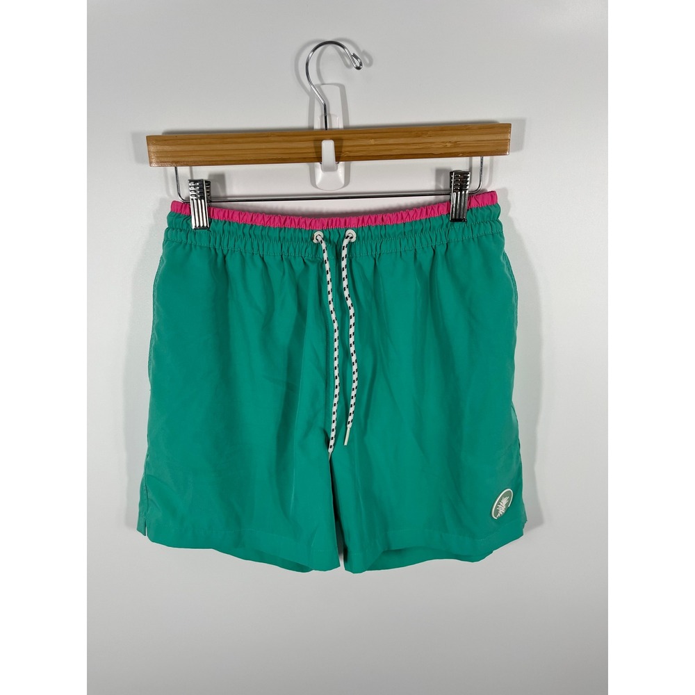 Chubbies Men Swim Trunks Short S Green Pink 5.5" Inseam Beach Pool Resort Summer